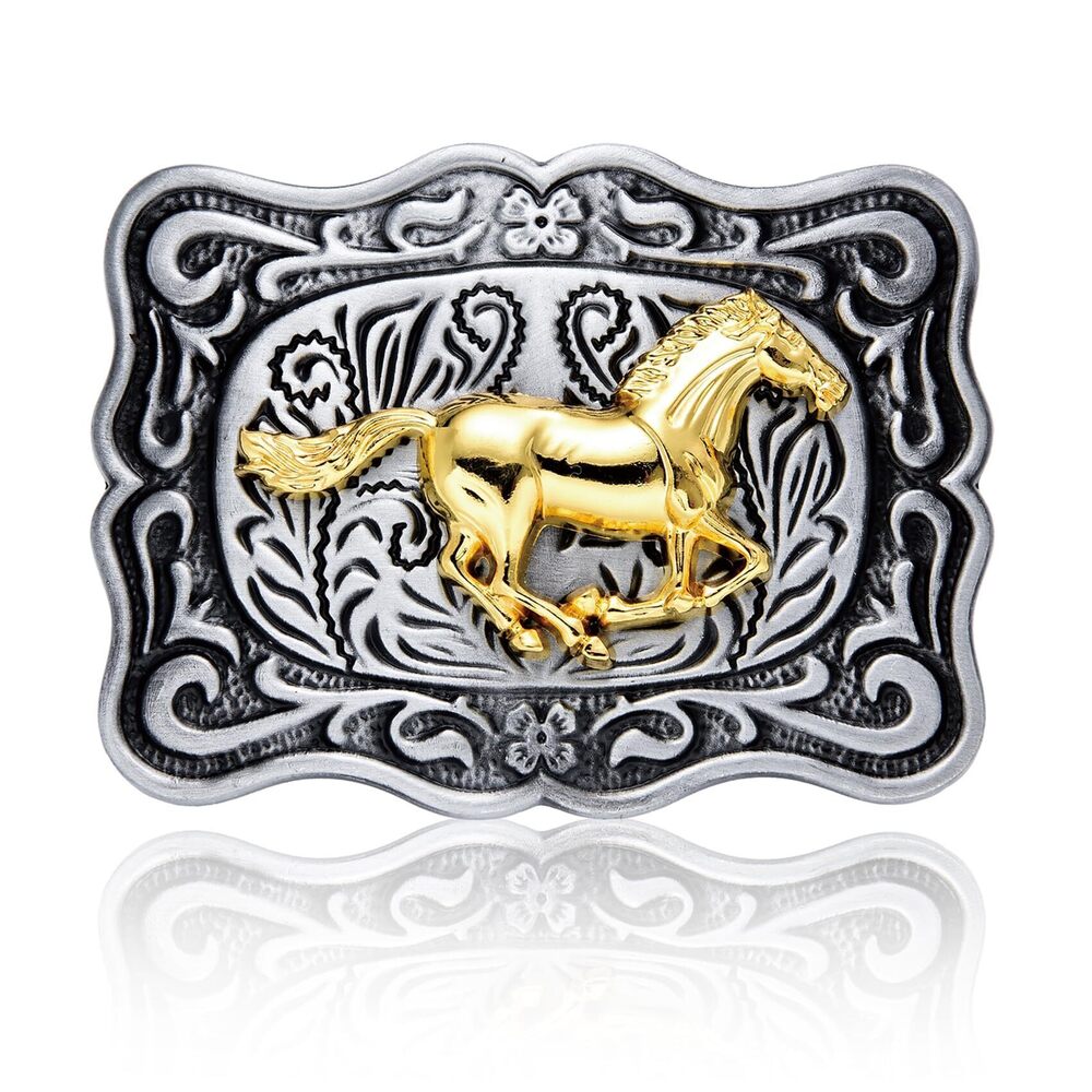 9906 Western Belt Buckle Cowboy Rodeo Running Horse Belt Buckle